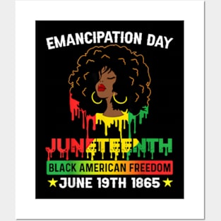 Juneteenth women African Black American Feedom 1865 Posters and Art